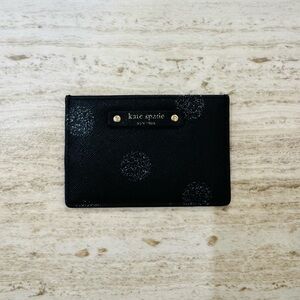 Kate Spade Black and Silver Card Holder